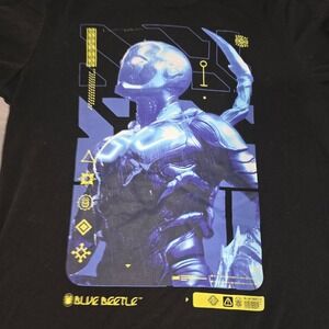 Blue Beetle DC Comics Movie Graphic Tee Black XL Jaime Reyes Superhero T-Shirt